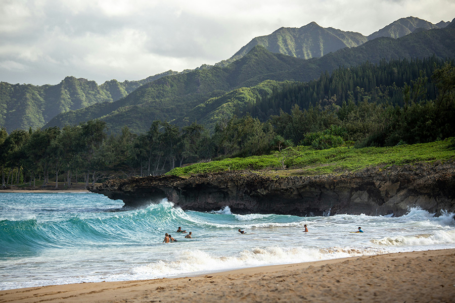 Oahu Hawaii beach surf